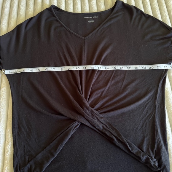American Eagle Outfitters Black Twist-Front V-Neck Top - Picture 8 of 8